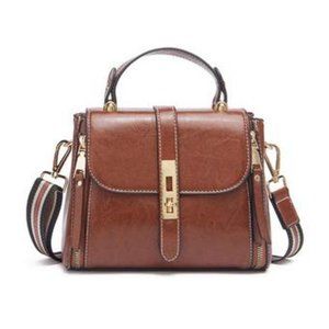 Crossbody Purse for Women Shoulder Bag Soft Leather Waterproof - brown